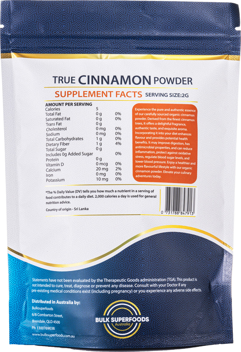 Bulk Superfoods True Cinnamon Powder