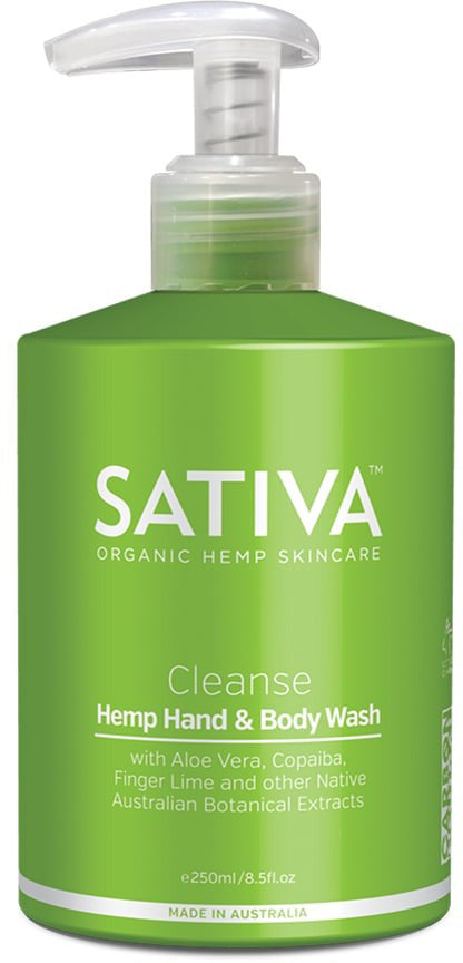 Sativa Organic Hemp Hand & Body Wash Cleanse 250ml