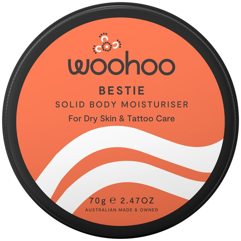 Woohoo Bestie Solid Body Moisturiser (for Dry Skin & Tattoo Care) 70g