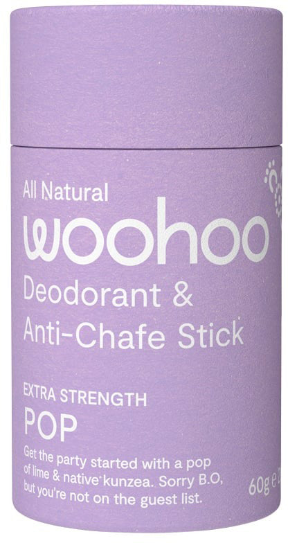 Woohoo Deodorant & Anti-Chafe Stick Pop (Extra Strength) 60g