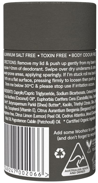 Woohoo Deodorant & Anti-Chafe Stick Tux (Extra Strength) 60g