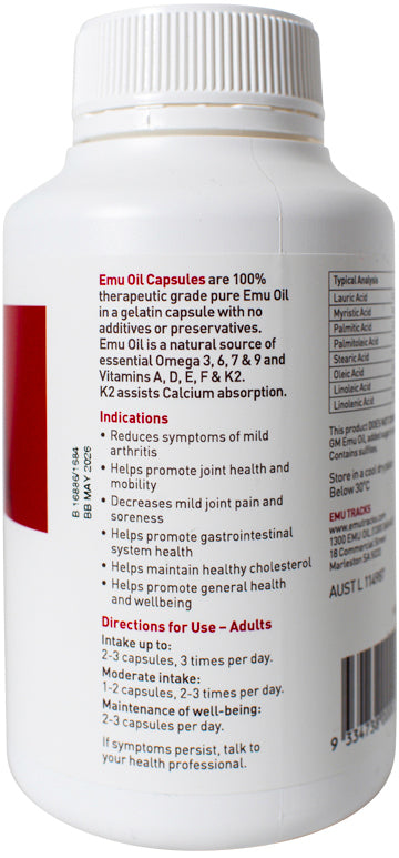 Emu Tracks Emu Oil 250 Capsules