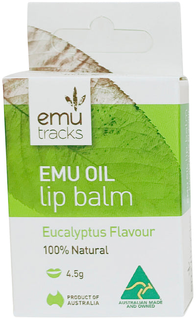 Emu Tracks Emu Oil Lip Balm Eucalyptus Flavour 4.5g