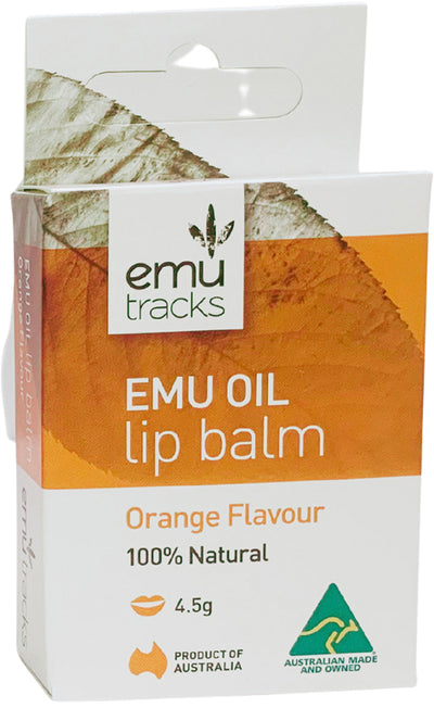 Emu Tracks Emu Oil Lip Balm Orange Flavour 4.5g