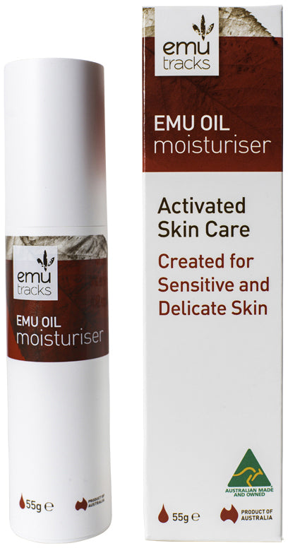 Emu Tracks Emu Oil Moisturiser (Activated Skin Care for Sensitive & Delicate Skin) 55g