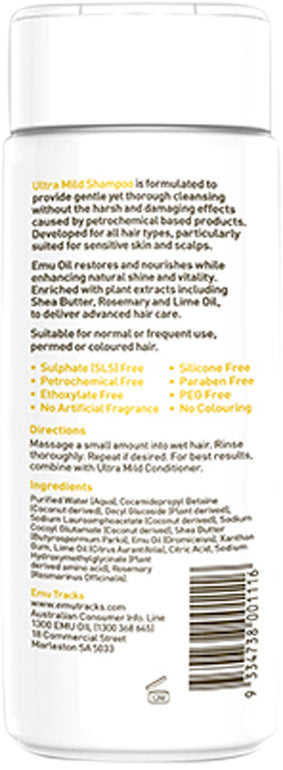 Emu Tracks Emu Oil Shampoo Ultra Mild (All Hair Types) 200ml