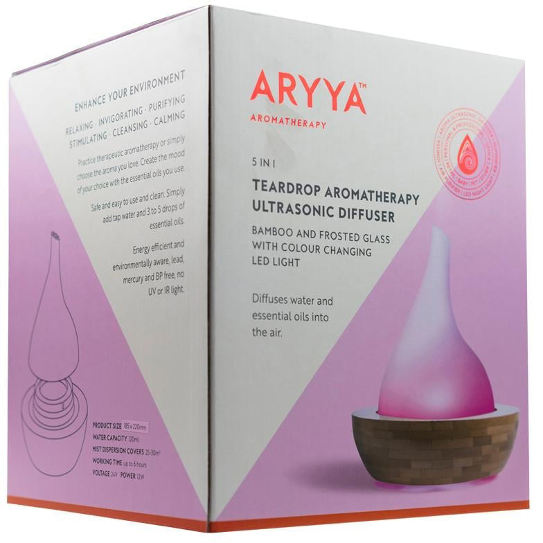 SaltCo Aryya Ultrasonic Diffuser Bamboo Teardrop