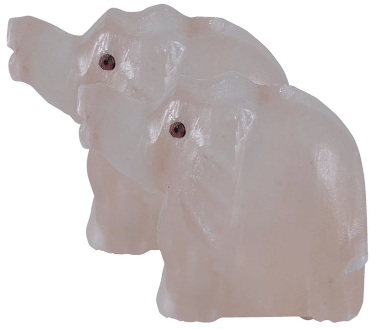 SaltCo Salt Crystal Tea Light Elephant x 2