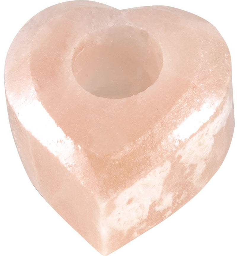 SaltCo Salt Crystal Tea Light Heart