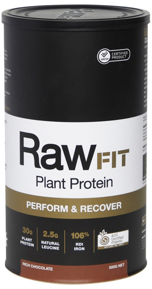 Amazonia RawFIT Plant Protein Organic Perform & Recover Rich Chocolate 500g