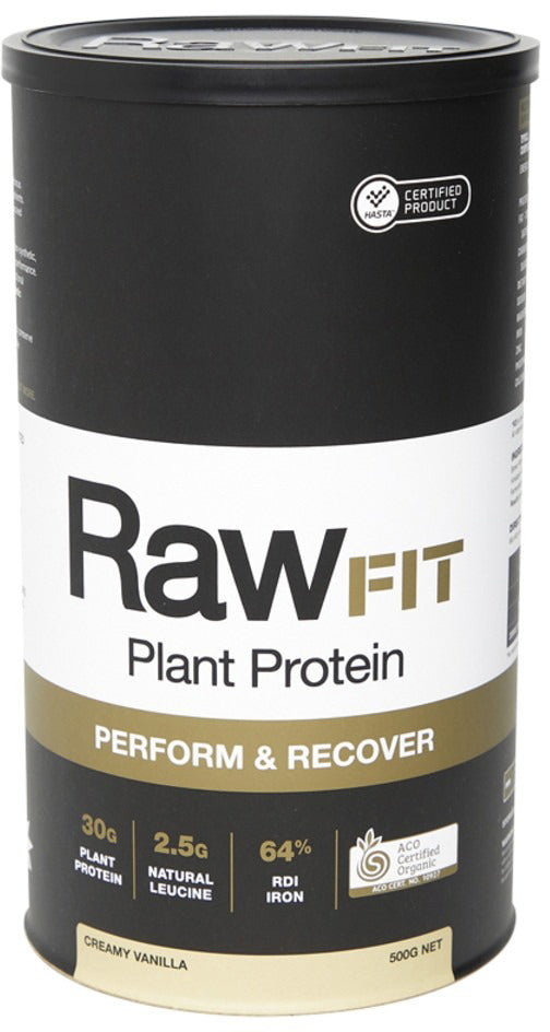 Amazonia RawFIT Plant Protein Organic Perform & Recover Creamy Vanilla 500g