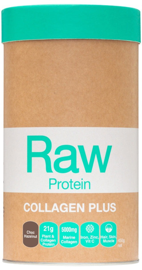 Amazonia Raw Protein Collagen Plus Choc Hazelnut 450g