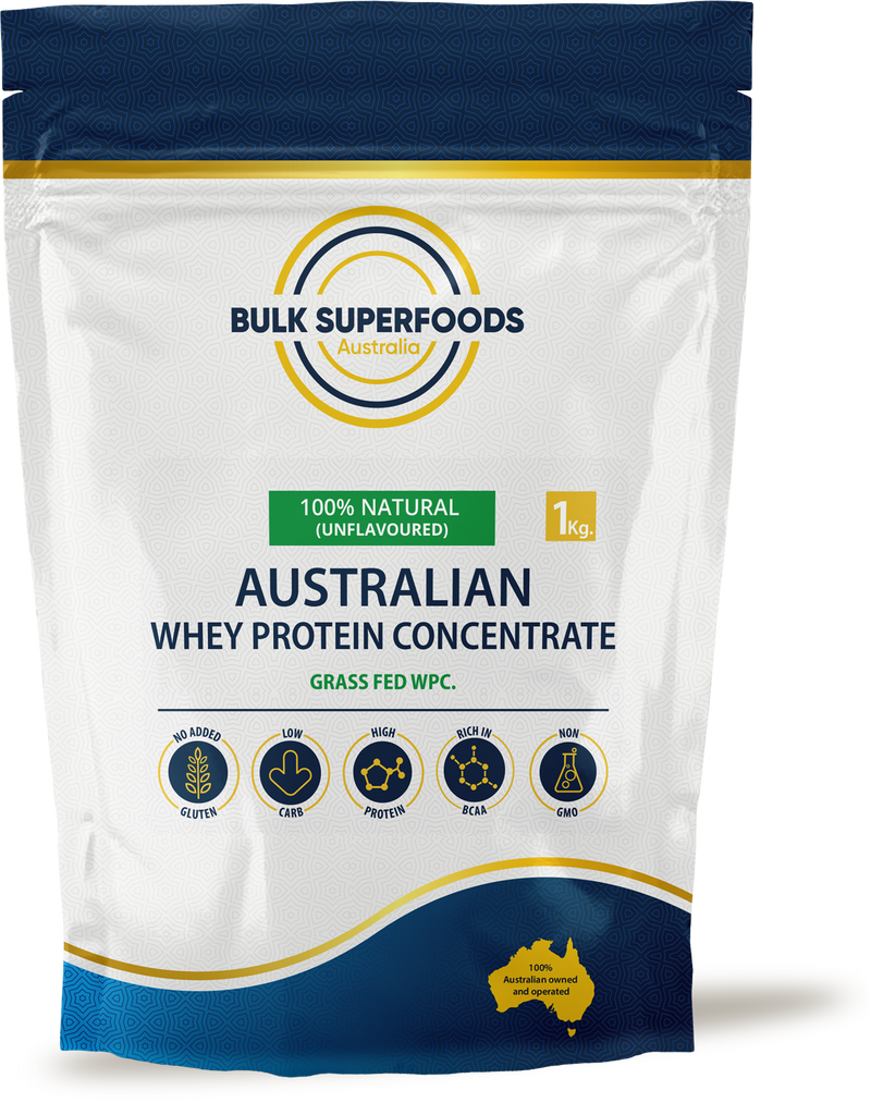 Australian Whey Protein Concentrate 1kg by Bulk Superfoods