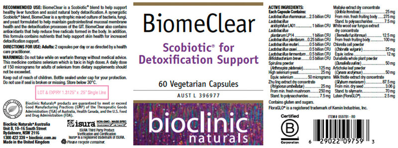 Bioclinic Naturals BiomeClear 60vc