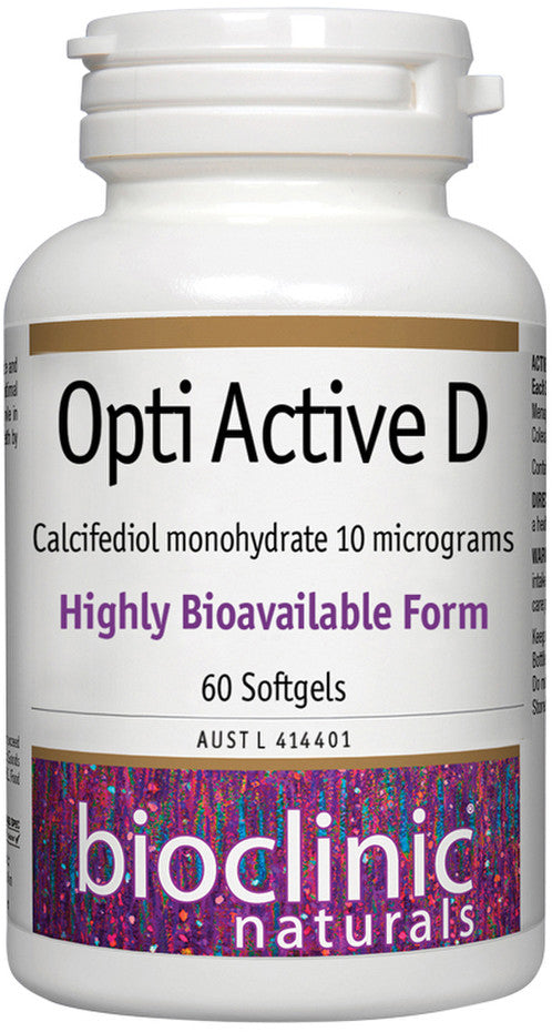 Bioclinic Naturals Opti Active D Softgels 60c