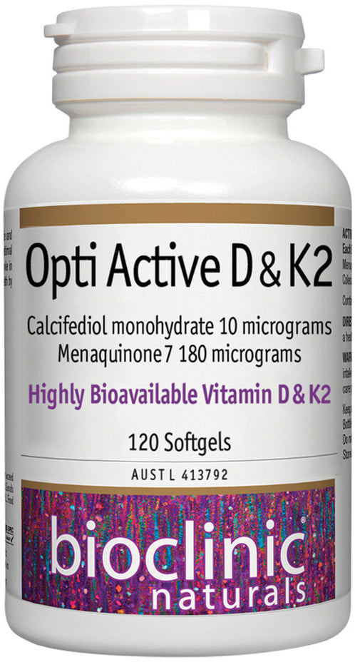 Bioclinic Naturals Opti Active D & K2 120c