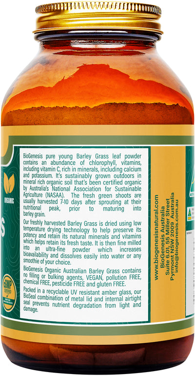 BioGenesis Organic Barley Grass Powder 150G