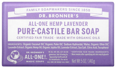 Dr. Bronner's Pure-Castile Bar Soap (Hemp All-One) 140g