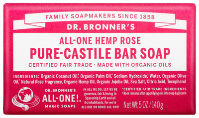 Dr. Bronner's Pure-Castile Bar Soap (Hemp All-One) 140g