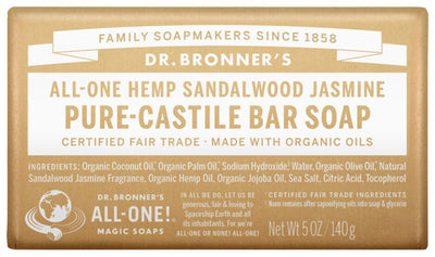 Dr. Bronner's Pure-Castile Bar Soap (Hemp All-One) 140g