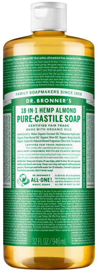 Dr. Bronner's Pure-Castile Soap Liquid (Hemp 18-in-1) 946ml