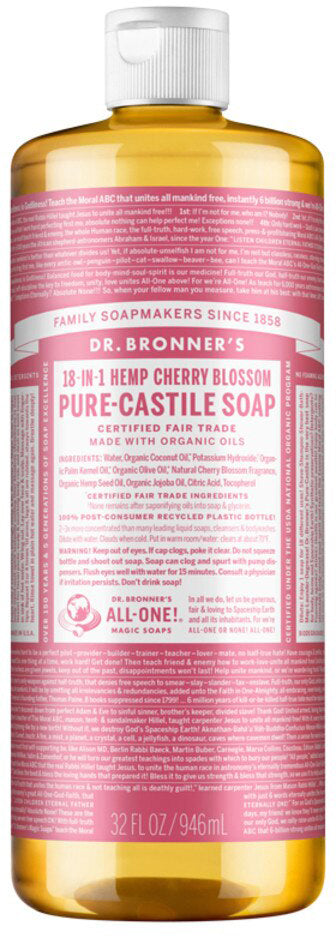 Dr. Bronner's Pure-Castile Soap Liquid (Hemp 18-in-1) 946ml