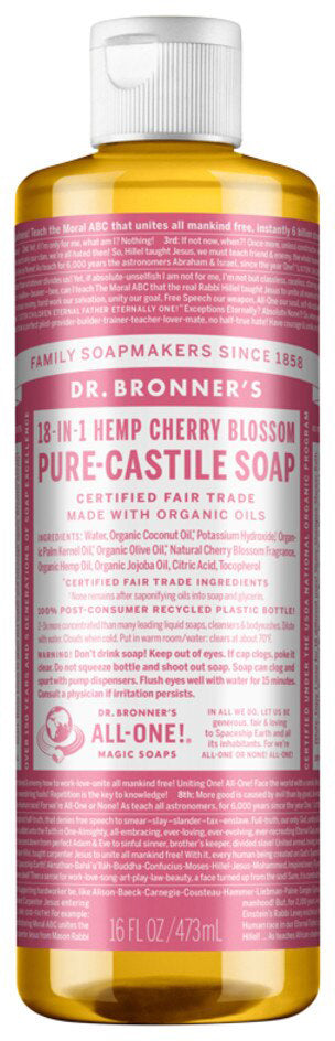 Dr. Bronner's Pure-Castile Soap Liquid (Hemp 18-in-1) 473ml