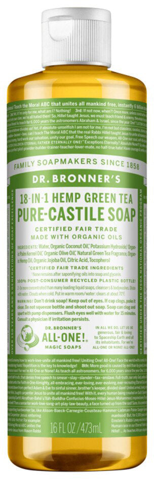 Dr. Bronner's Pure-Castile Soap Liquid (Hemp 18-in-1) 473ml