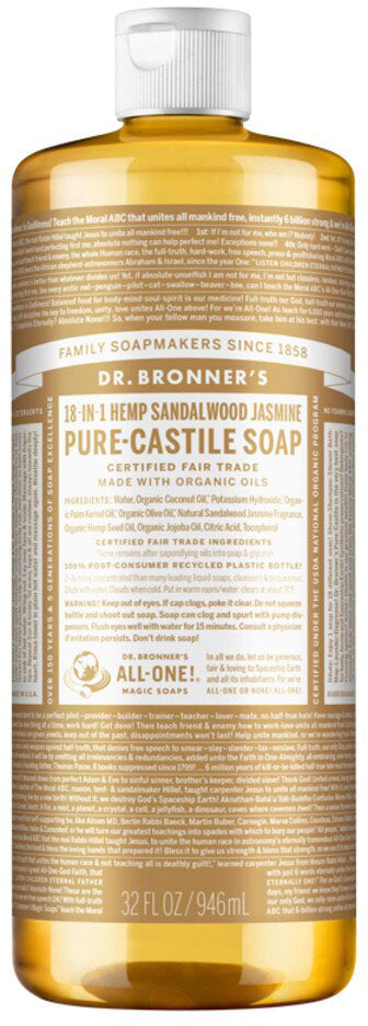 Dr. Bronner's Pure-Castile Soap Liquid (Hemp 18-in-1) 946ml