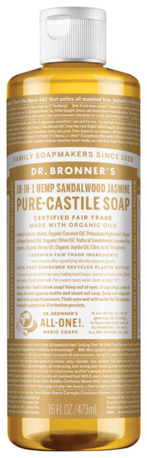 Dr. Bronner's Pure-Castile Soap Liquid (Hemp 18-in-1) 473ml