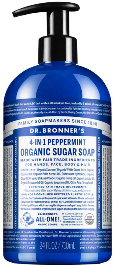 Dr. Bronner's Organic Sugar Soap 4-in-1 (Pump) 710ml