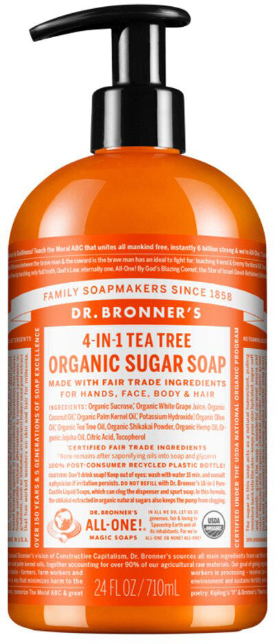 Dr. Bronner's Organic Sugar Soap 4-in-1 (Pump) 710ml