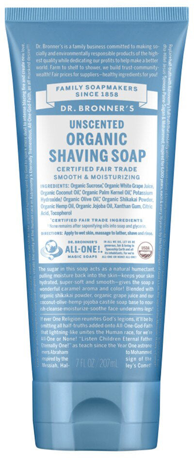 Dr. Bronner's Organic Shaving Soap 207ml