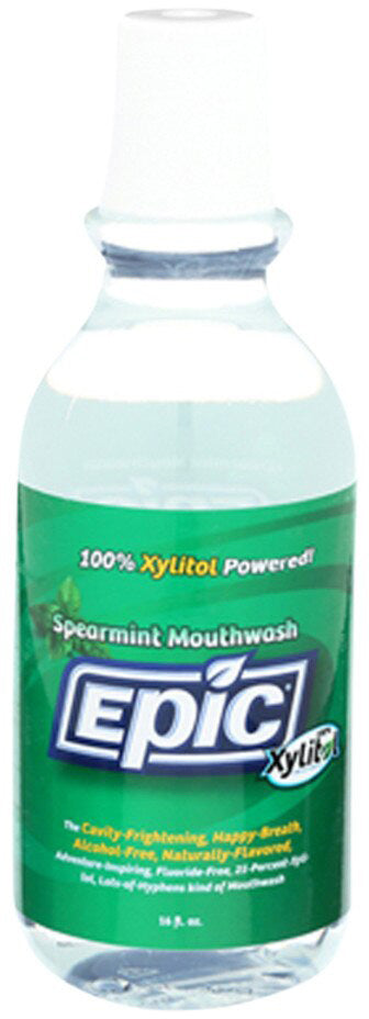 Epic Alcohol-Free Mouthwash Spearmint with Xylitol 475ml