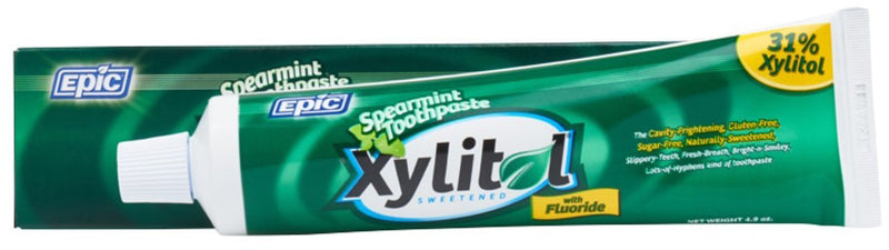 Epic Spearmint Toothpaste with Xylitol (with Fluoride) 4.9oz