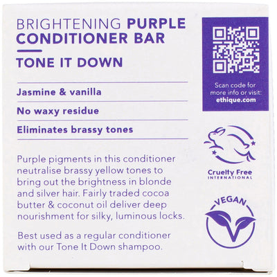 Ethique Bar Conditioner Brightening Purple Tone It Down (For Blonde and Silver Hair) 60g