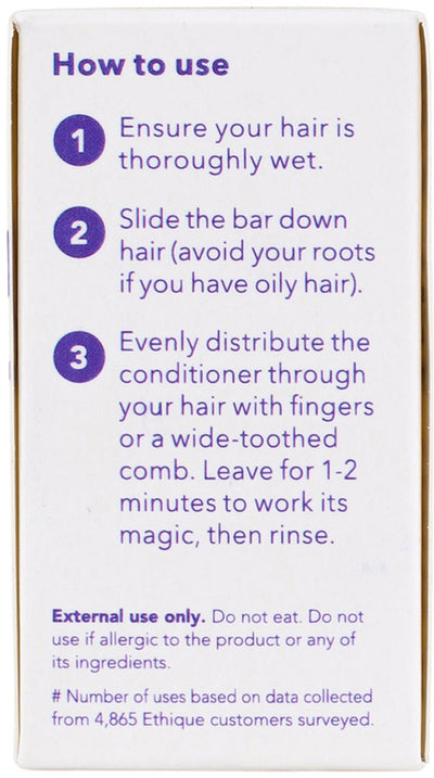 Ethique Bar Conditioner Brightening Purple Tone It Down (For Blonde and Silver Hair) 60g