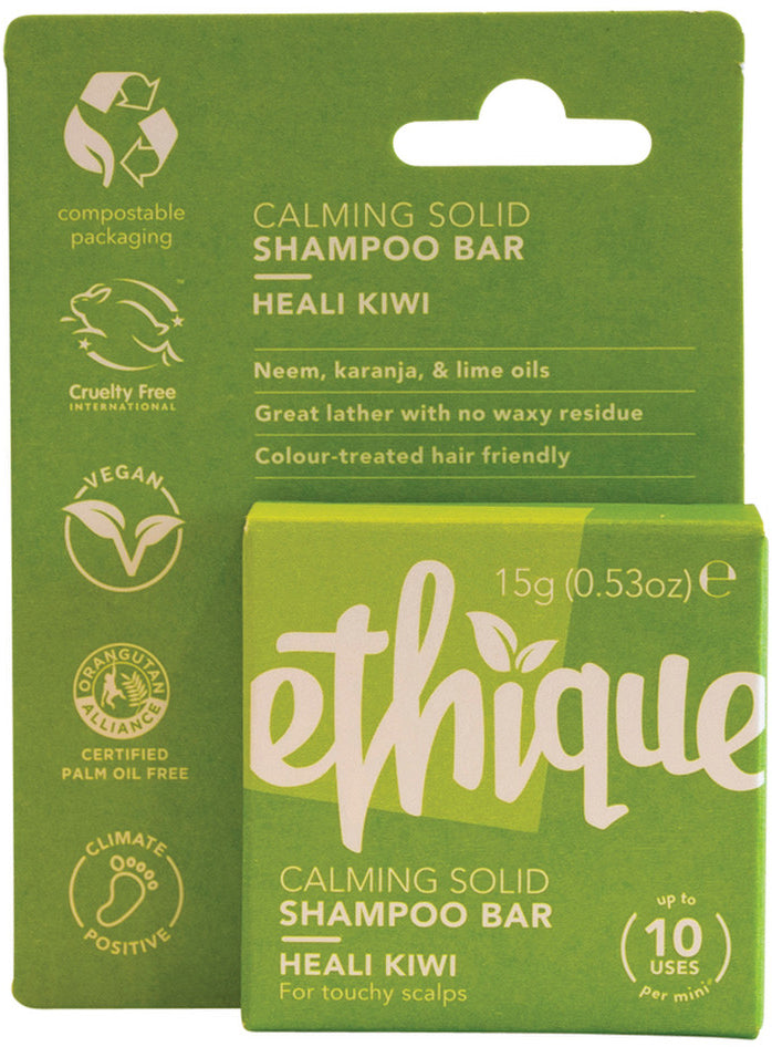 Ethique Bar Shampoo Calming Solid Heali Kiwi (For Touchy Scalps) 15g