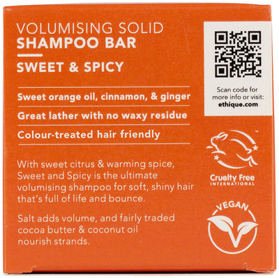 Ethique Bar Shampoo Volumising Solid Sweet & Spicy (Adds Oomph To Fine Hair) 110g