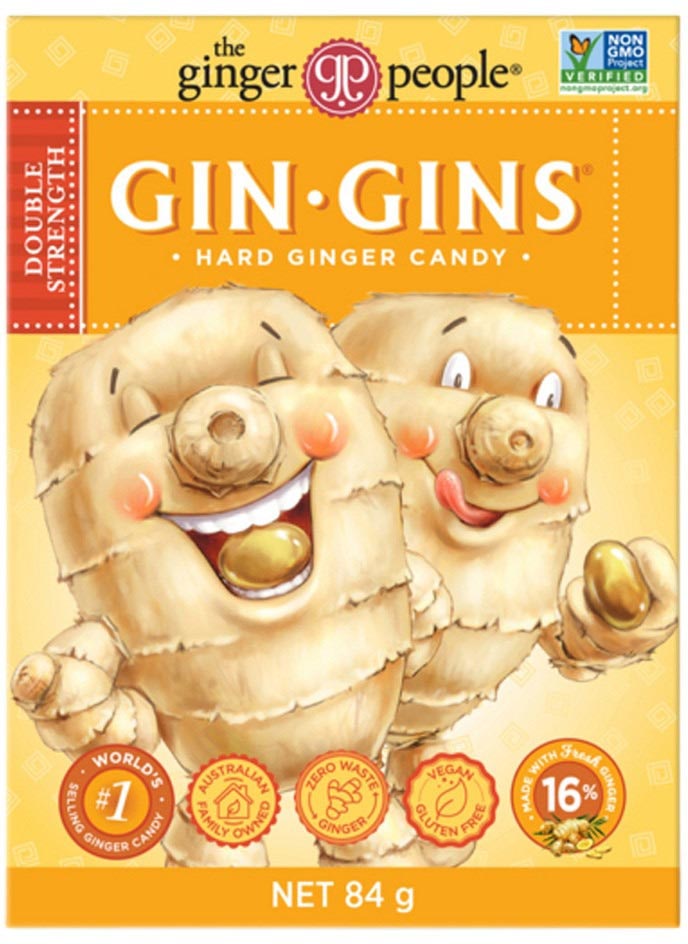 The Ginger People Gin Gins Hard Ginger Candy Double Strength 84g