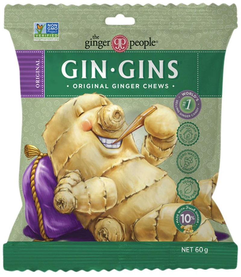 The Ginger People Gin Gins Ginger Chews Original 60g