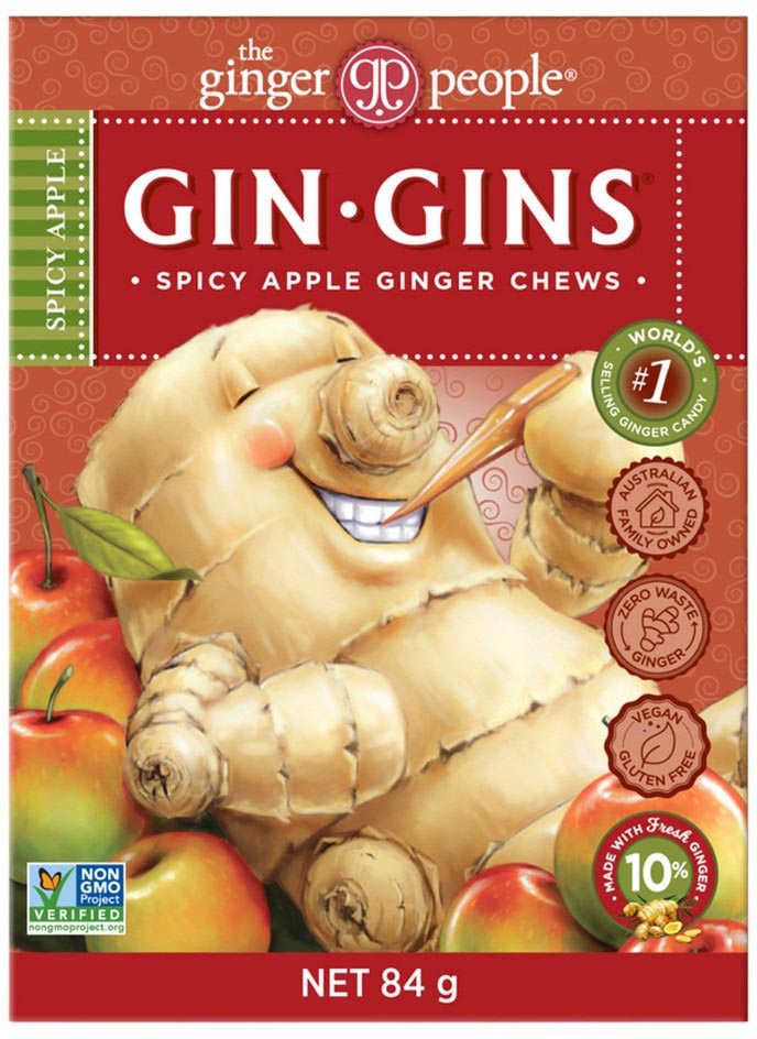 The Ginger People Gin Gins Ginger Chews Spicy Apple 84g