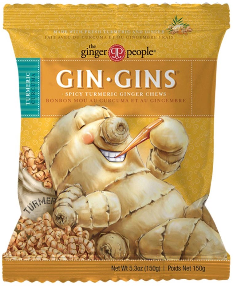 The Ginger People Gin Gins Ginger Chews Spicy Turmeric 150g