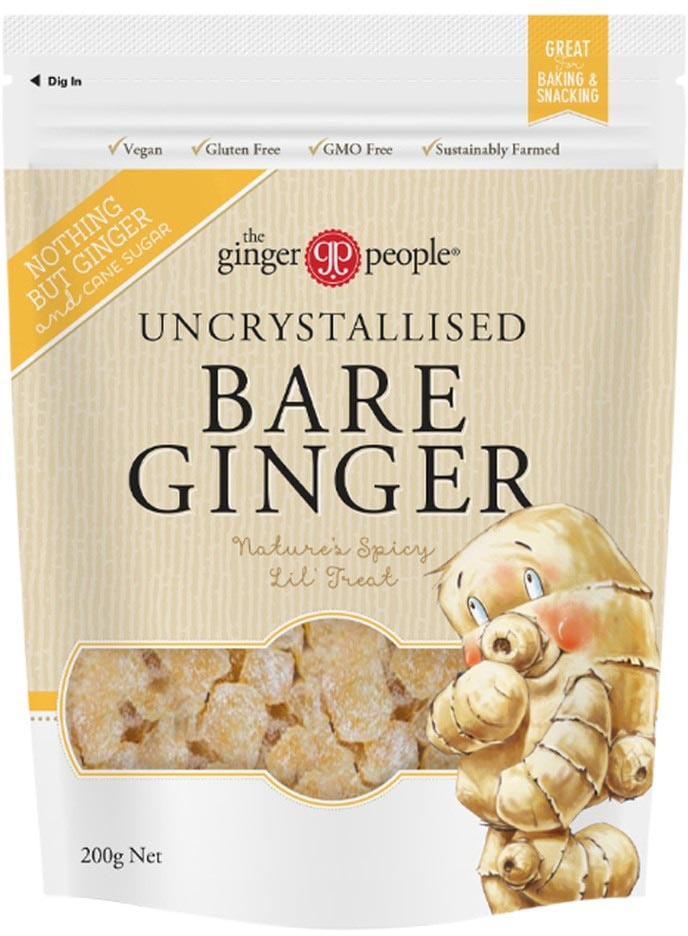 The Ginger People Uncrystallised Bare Ginger 200g