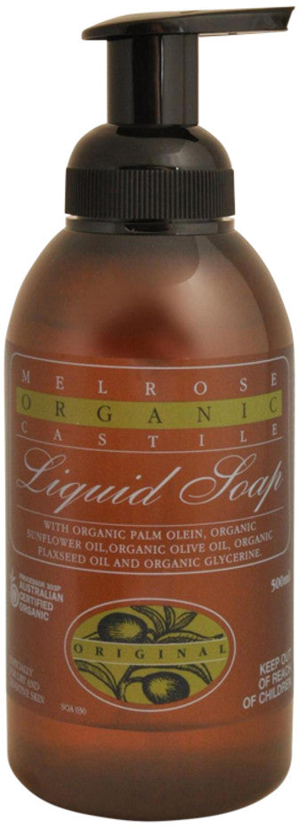 Melrose Organic Castile Liquid Soap Original Pump 500ml