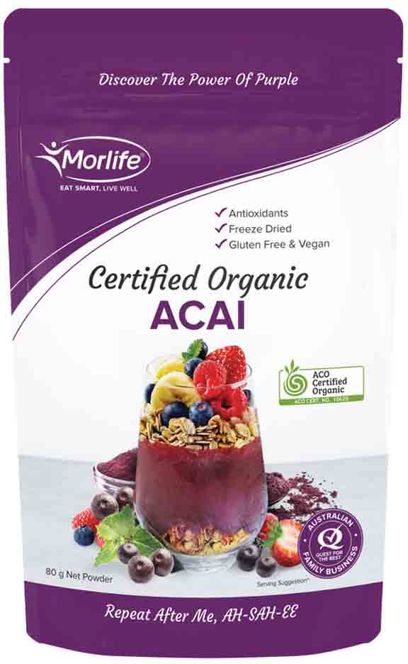 Morlife Organic Acai Powder 80g