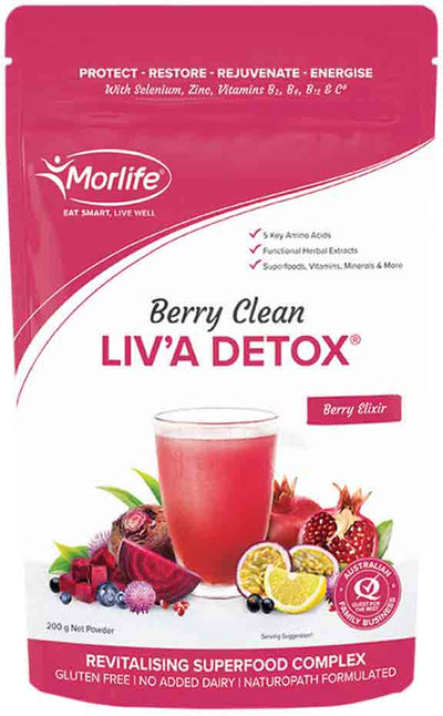 Morlife Berry Clean Liv'a Detox Berry Elixir 200g