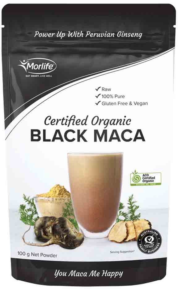 Morlife Organic Black Maca Powder 100g