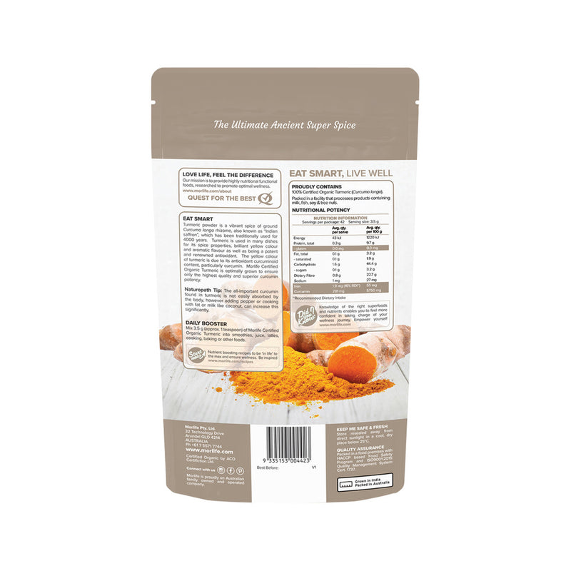 Morlife Organic Turmeric 150g