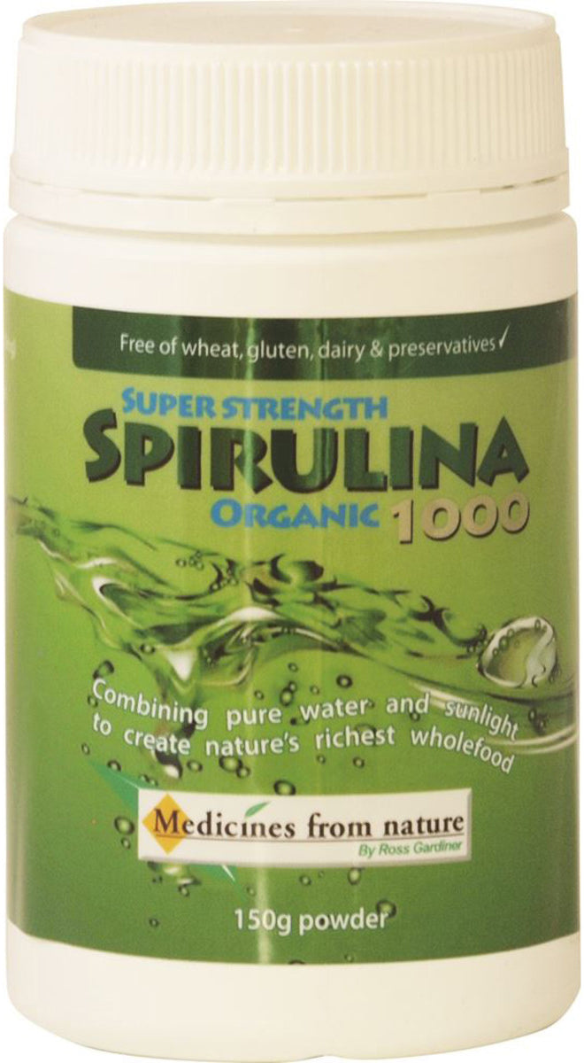 Medicines From Nature Org Spirulina Super Strength 1000 Powder 150g